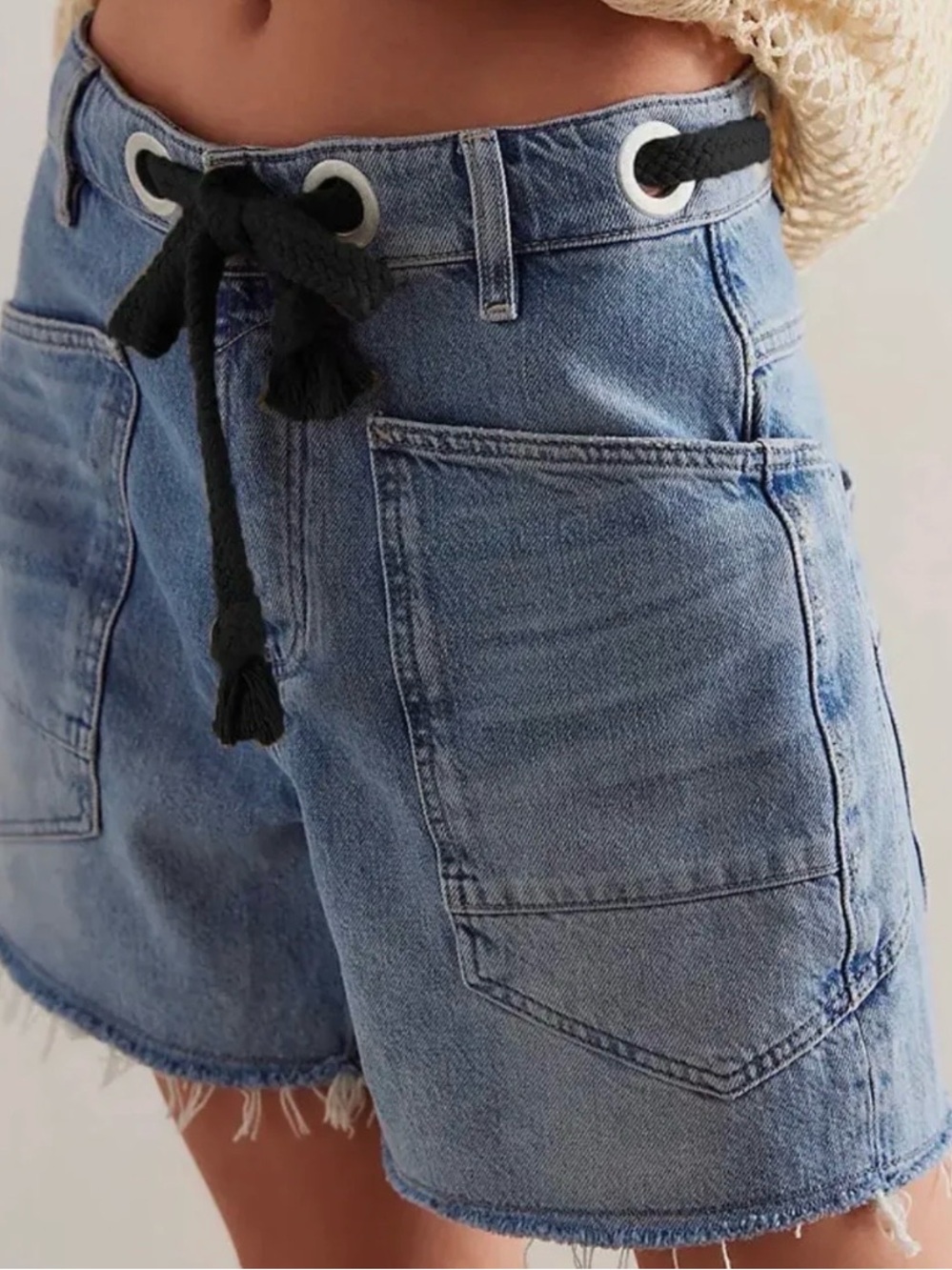 Women’s Lace-Up Drawstring Shorts  NWOT